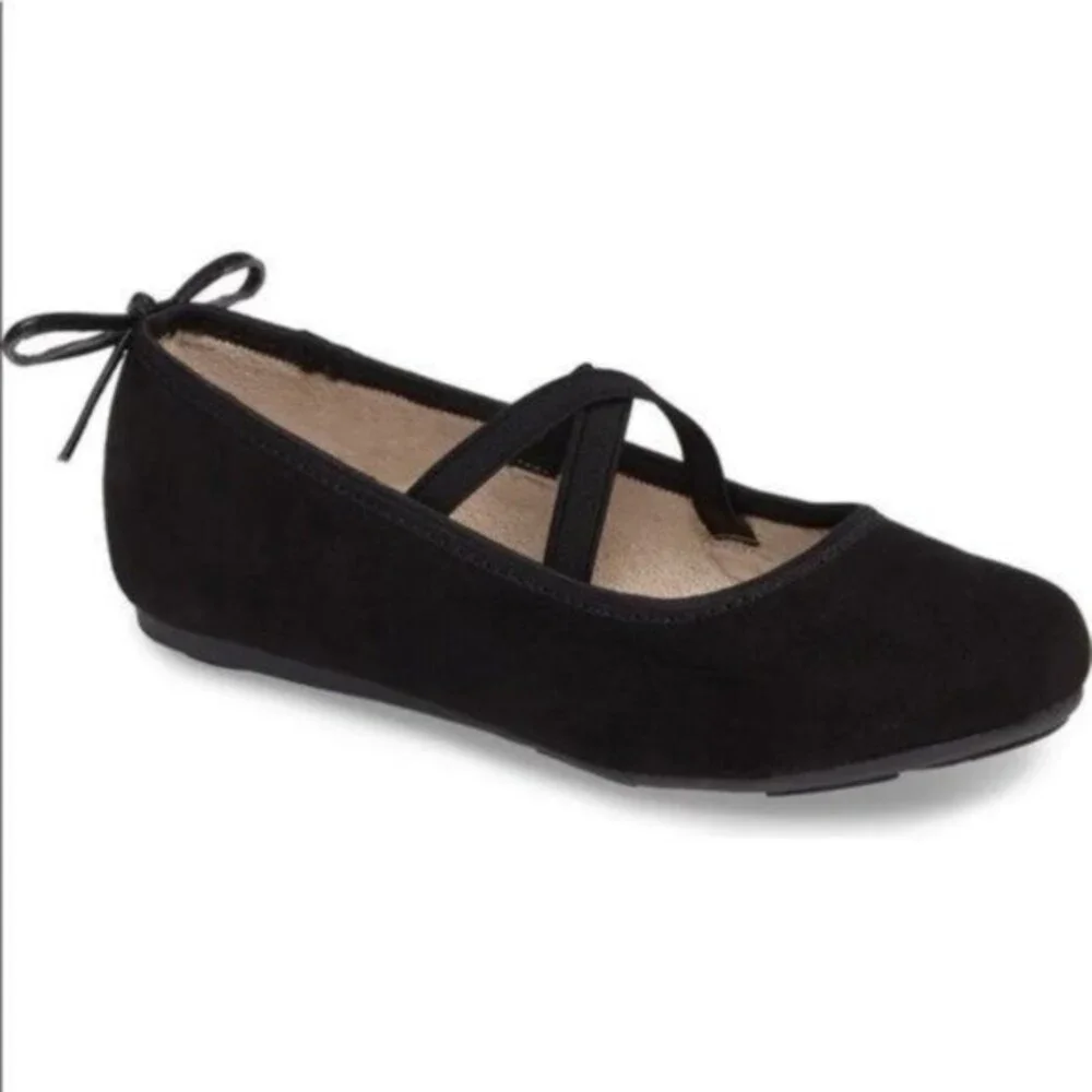 Stuart Weitzman Fannie Bolshoi Ballet Flats Girls Size‎ 13 Black Suede